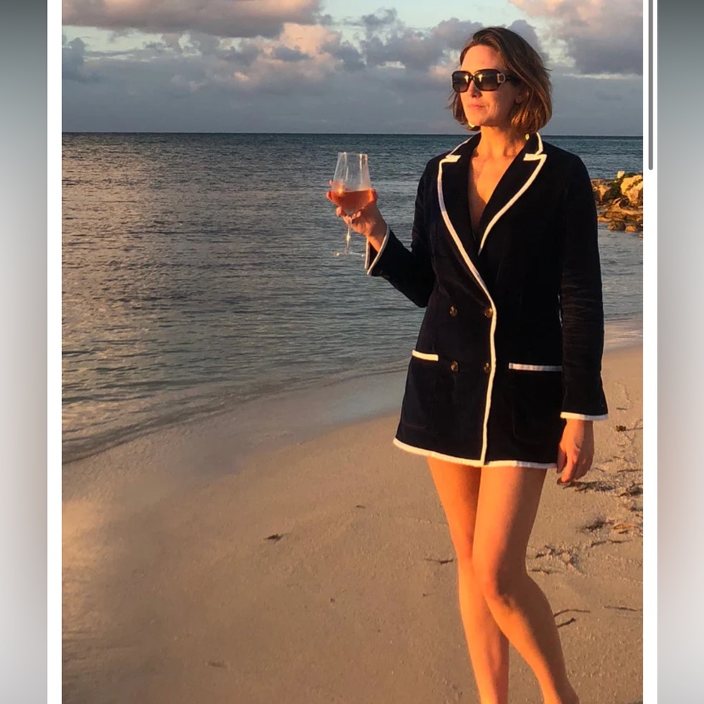 Bask poolside - The Siren Double Breasted Blazer